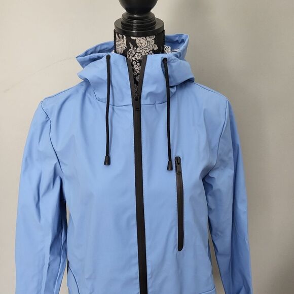 London Fog rainwear coat light blue color S/P size - Picture 2 of 9
